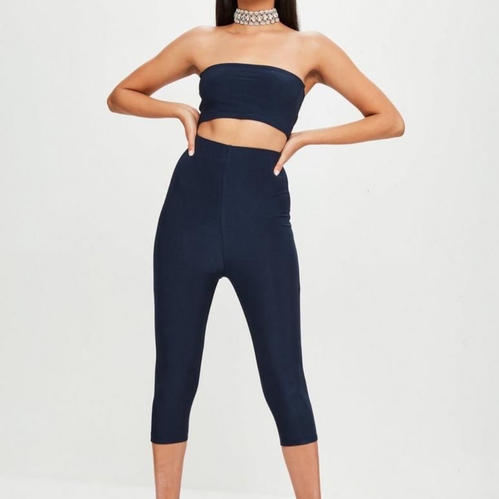 Carli Babel x missguided Navy Slinky Set
